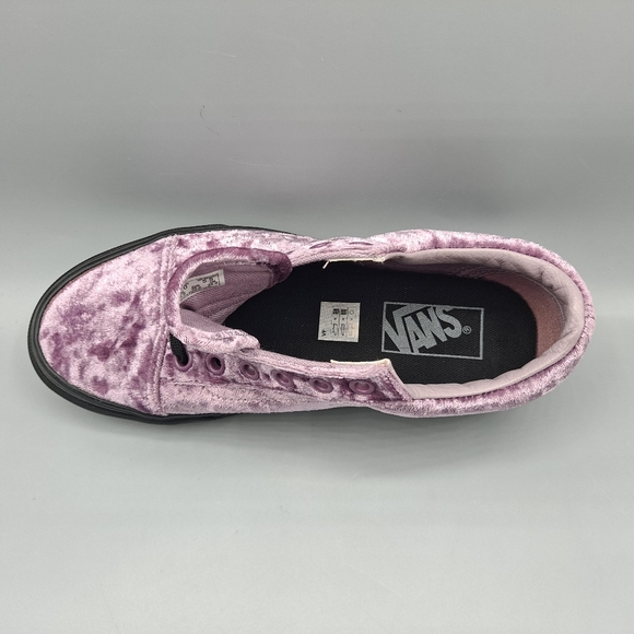 New Vans Old Skool Velvet Sea Fog Purple and Black CUTE Women's Size 5.5 - Picture 7 of 9